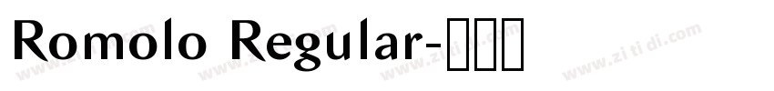 Romolo Regular字体转换
